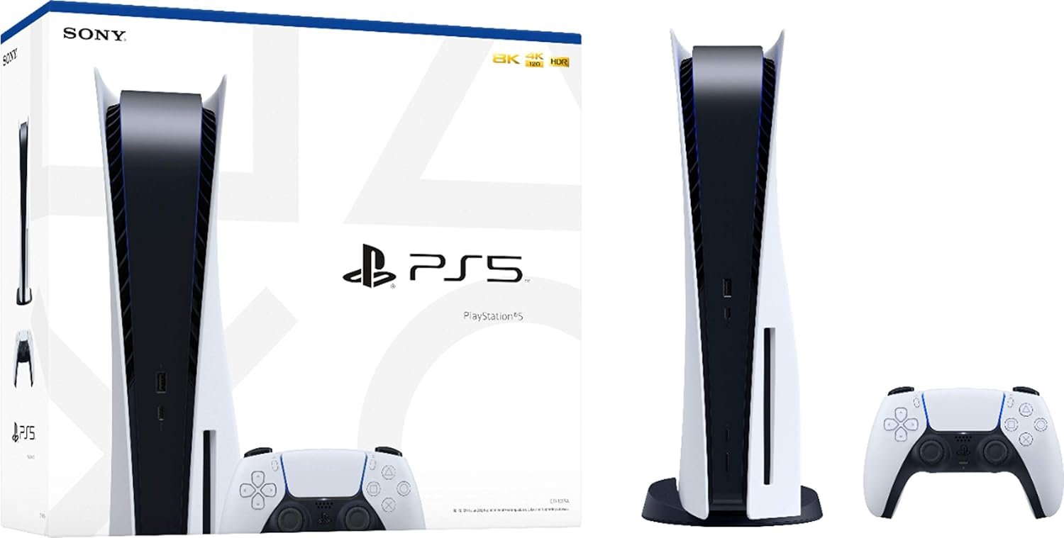 Playstation 5 Disc Version PS5 Console – 4K-TV Gaming, 16GB GDDR6 RAM, 8K Output, WiFi 6. Ultra.-.High Speed 825.GB SSD.- U Deal (Renewed)