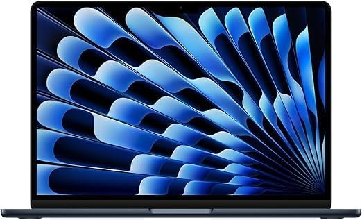 2024 Apple MacBook Air with Apple M3 Chip (13-inch, 16GB RAM, 256GB SSD Storage) (QWERTY English) Midnight (Renewed Premium)