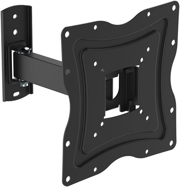Kortek Full Motion TV Wall Mount for 10–50 Inch Tvs, Articulating Tilt Swivel Mount with 9 Inch Extension, Vesa 75×75 to 200×200, 66 Lbs Capacity, Single Stud with HDMI Cable Included