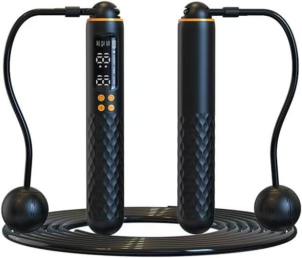 Jump Rope, Adjustable & Weighted Handles Jumping Rope with Calorie Counter, Ideal for Home Gym Fitness, Cardio Training – Perfect for Men, Women, Kids