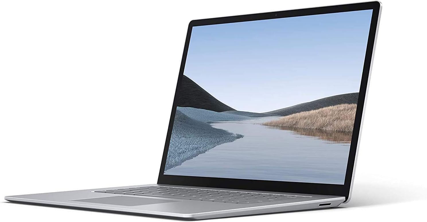 Microsoft Surface Laptop 3, 15″ Touchscreen Notebook, Intel Core i7-1065G7, 16GB RAM, 256 GB SSD, Backlit Keyboard, Display(2496×1664), CAM, WiFi, Platinum, Windows 11 Pro(Renewed)