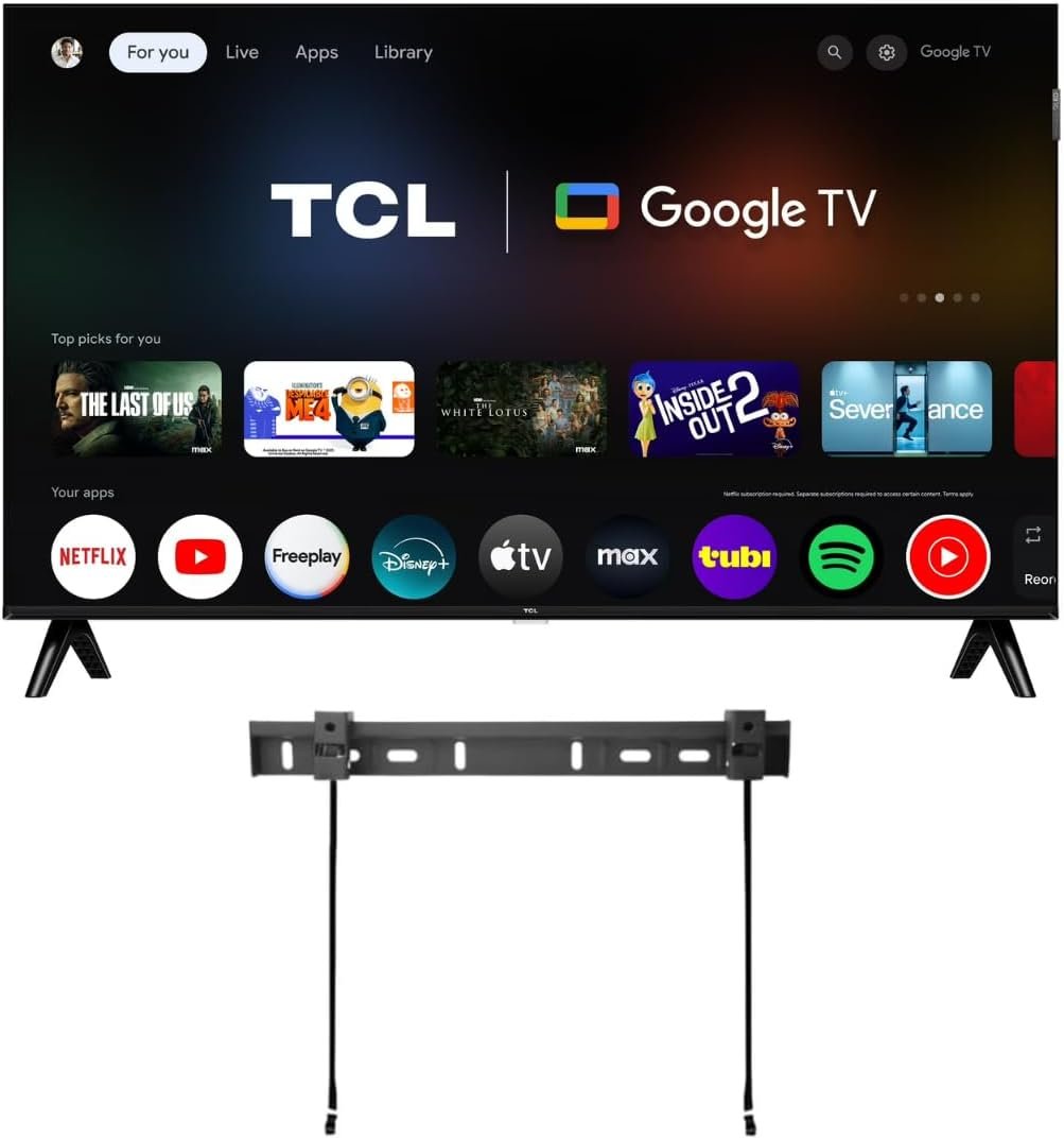 TCL Smart TV 32″ Class Q21K Serie 720P HD QLED Quantum Dot with Google TV Bluetooth, FullView + Free Wall Mount (2025) (Renewed)