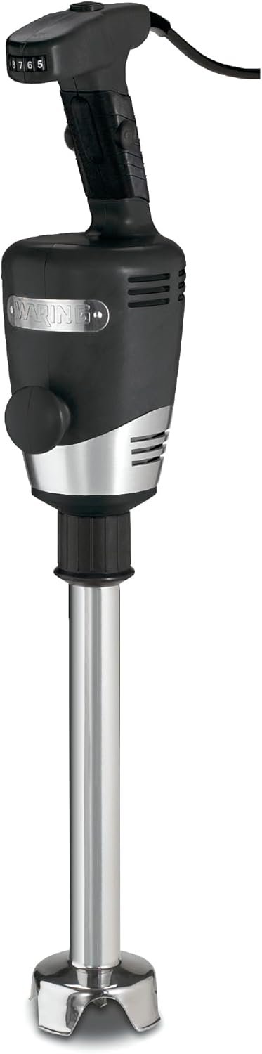 Waring Commerical WSB50 Big Stix Heavy Duty Immersion Blender, 12″ Removable Shaft, 1 HP/700 Watt Variable Speed Motor, 120V, 5-15 Phase Plug,Black/Silver