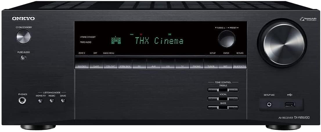 Onkyo TX-NR6100 7.2 Channel THX Certified Network AV Receiver – Black
