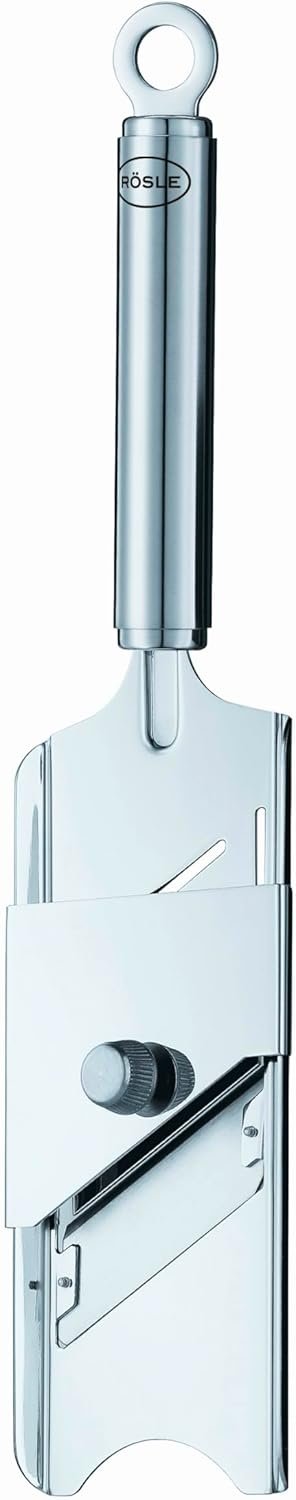 Rosle Stainless Steel Gourmet Slicer Hand-Held Mandoline, 11.1-inch