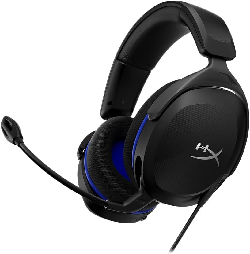 HyperX Cloud Stinger 2 Core – Gaming Headset for Playstation, Lightweight Over-Ear Headset with mic, Swivel-to-Mute Function, 40mm Drivers – Black