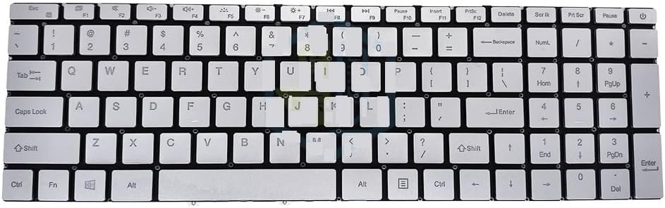 Backlight Keyboard for Hometech for Alfa 150P for Teclast for F15 for Plus for TB06 for Feedme for S17 English Easy to Replace(US Silver)