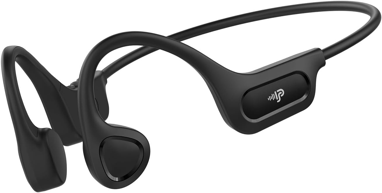 PSIER Bone Conduction Headphones, 2025 Upgrade Bluetooth 6.0 Open Ear Headphones, 10Hrs Playtime Wireless Earbuds with Mic, 23g Lightweight Comfort, IPX5 Waterproof Running Headphones for Gym, Outdoor