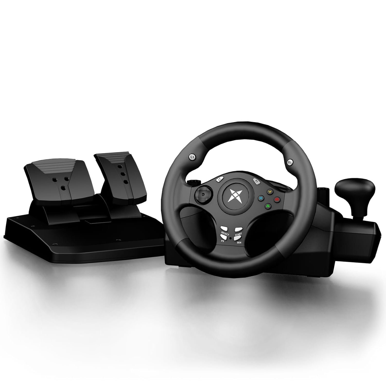 NBCP F2 Gaming Steering Wheel for PC,270° Rotation Universal USB Car Sim Race Racing Wheel 10.2-inch Gaming Racing Wheel Driving Wheel and Linear Pedals for PC,PS4,PS3,Xbox One,Xbox Series X|S,Switch