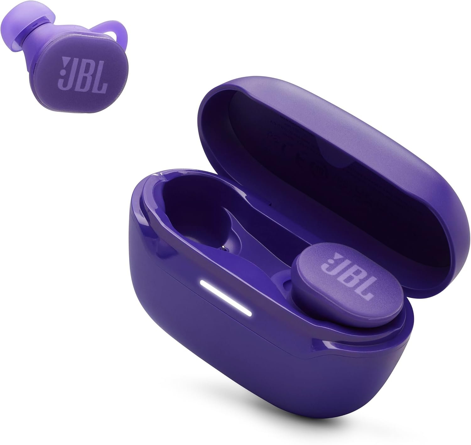 JBL Endurance Race 2 – Waterproof (IP68) sports true wireless earbuds with 4 mics for crisp, clear calls, JBL Pure Bass sound, 48Hrs of Playback, plus speed charging & Active Noise Cancelling (Purple)