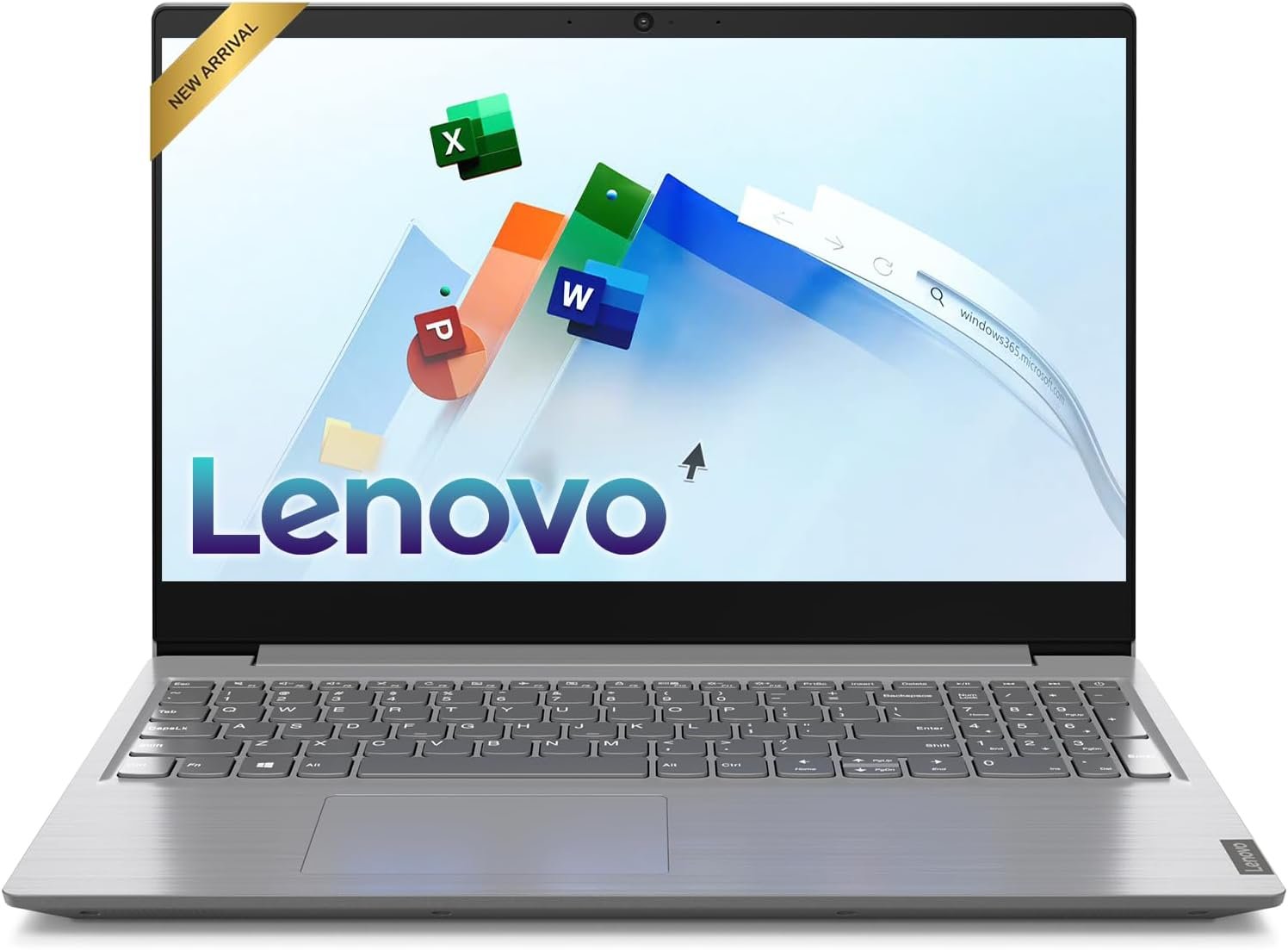 Lenovo V15 • 15.6″ Anti-Glare Display • Intel Processor • 256GB SSD • WiFi 6 • HD Camera • Dolby Audio • Copilot AI • Windows 11