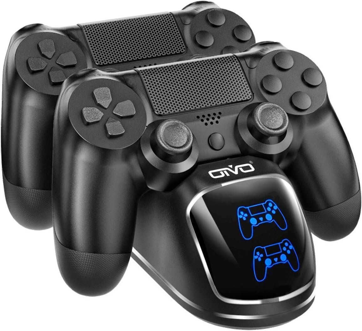 PS4 Controller Charger Dock Station, OIVO 1.8Hrs PS4 Controller Charging Dock, Charging Station Replacement for PlayStation 4 Dualshock 4 Charger PlayStation 4 Cases & Storage