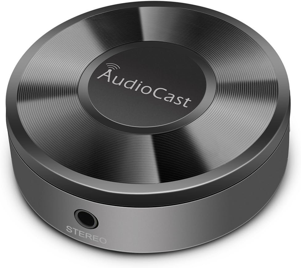 ACEMAX M5 AudioCast Wi-Fi Wireless Audio Transmitter Adapter — AirPlay/DLNA/UPnP Streaming to Speakers, 2.4G Wi-Fi Multi-Room Music Cast, Spotify & Internet Radio Support