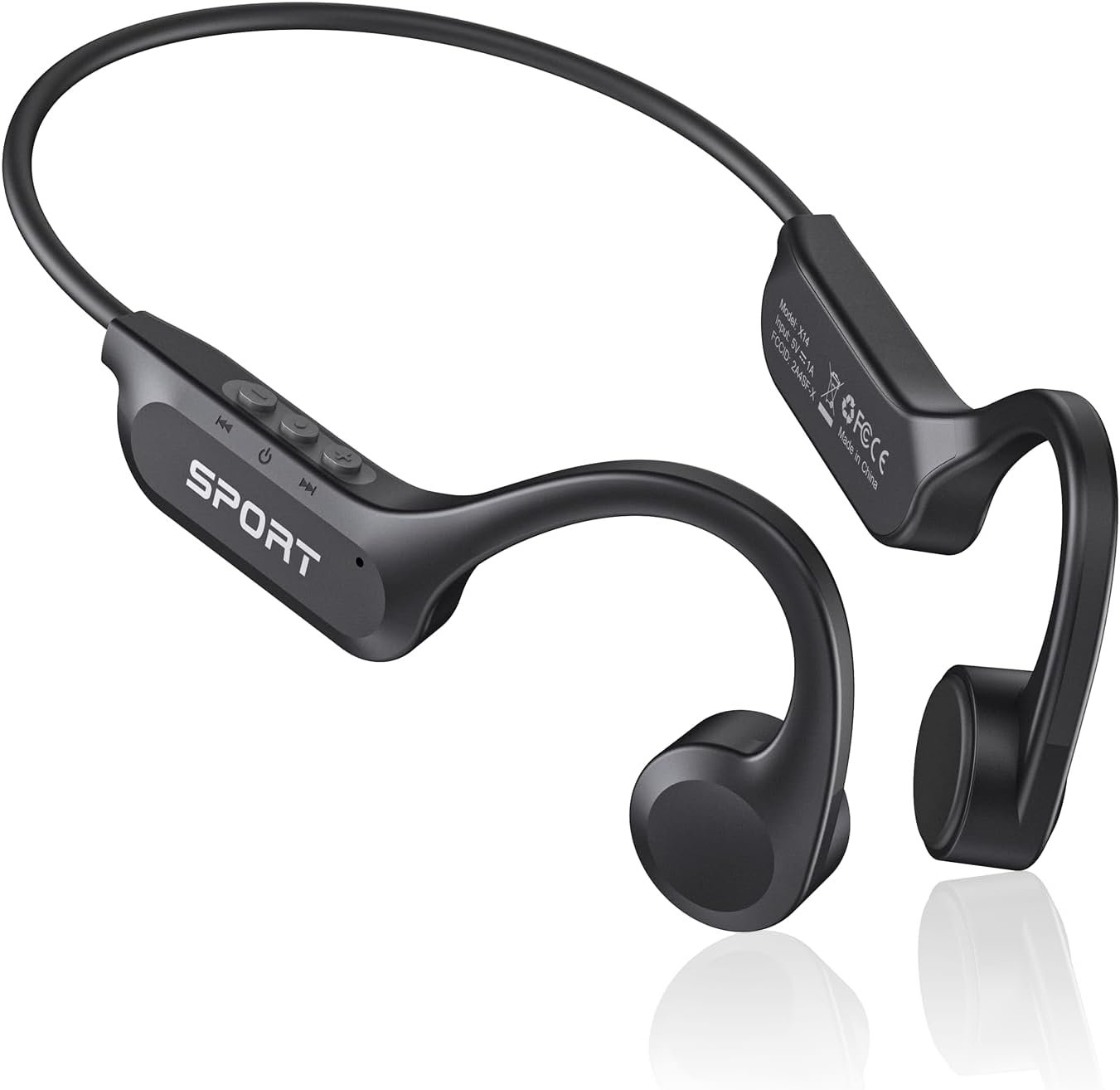 CXK Bone Conduction Headphones Bluetooth 6.0 Open Ear Headphones with Mic, Premium Loud Sound 10-Hour Playtime Bluetooth Headphones, IPX6 Waterproof Sports Headset for Running, Cycling, Walking