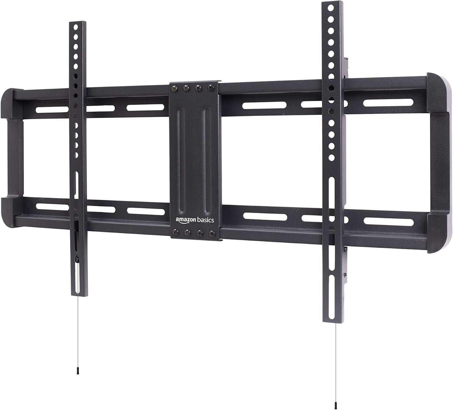 Amazon Basics Low Profile TV Wall Mount with Horizontal Post Installation Leveling for 37 to 86 inch TVs, Wood Studs Compatible, Black