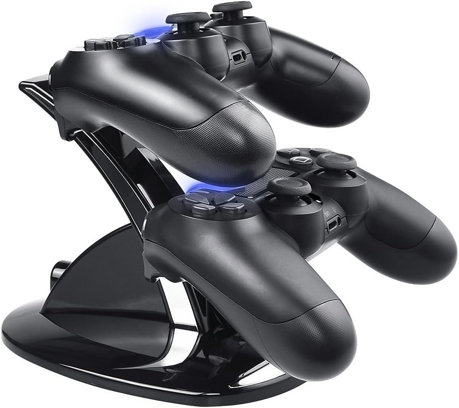 Controller Charger Dock Station for PS4, Controller Charger for PlayStation 4 – Fast Charging Station for 2 Controllers, Replacement Charging Dock for PS4 / Slim/Pro Console