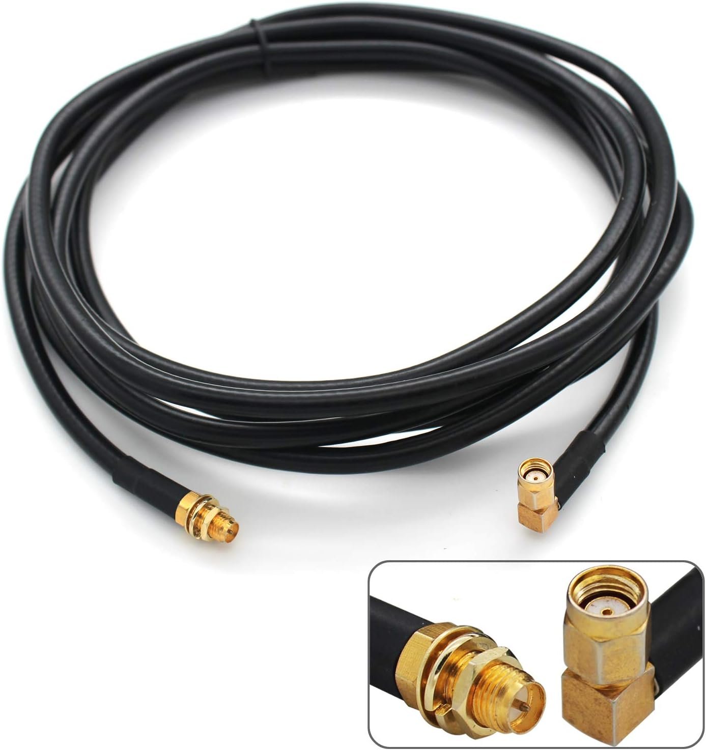CasaCam Antenna Extension Cord 10 feet Black for All CasaCam Outdoor Security Cameras (VS802/VS1002/VS2072/VS2104/VS5072/VS5802/VS5102A)