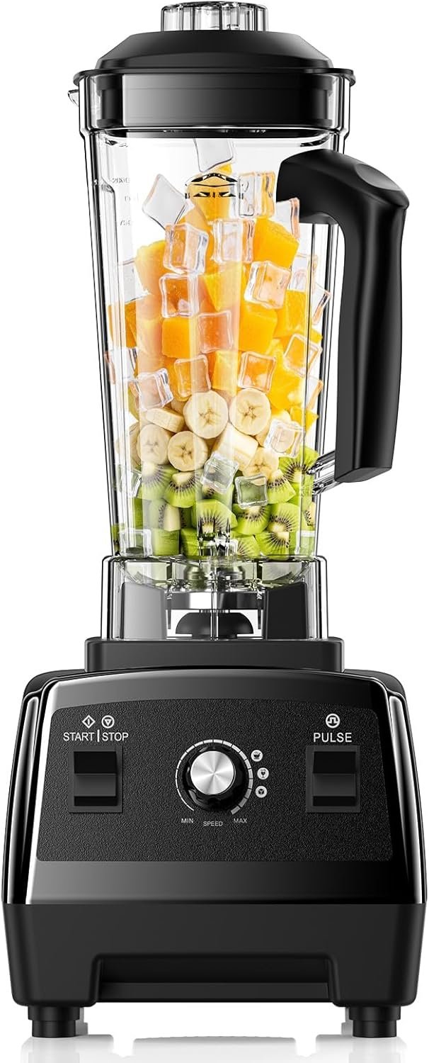 Blender for Smoothies, Ice Crushing, Frozen Fruits, Countertop Blenders for Kitchen, Smoothie Blender with 68Oz Pitcher, Black