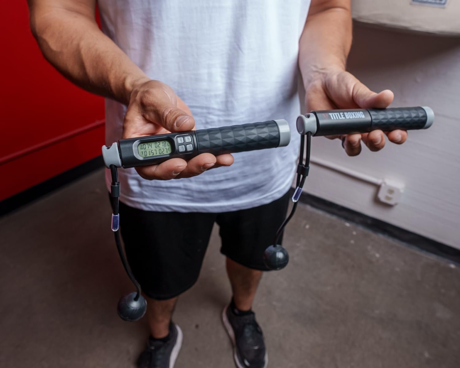 Title Boxing Smart Electronic Count Jump Rope – Digital Display, Cordless Option, Removable Weights, and Adjustable Length
