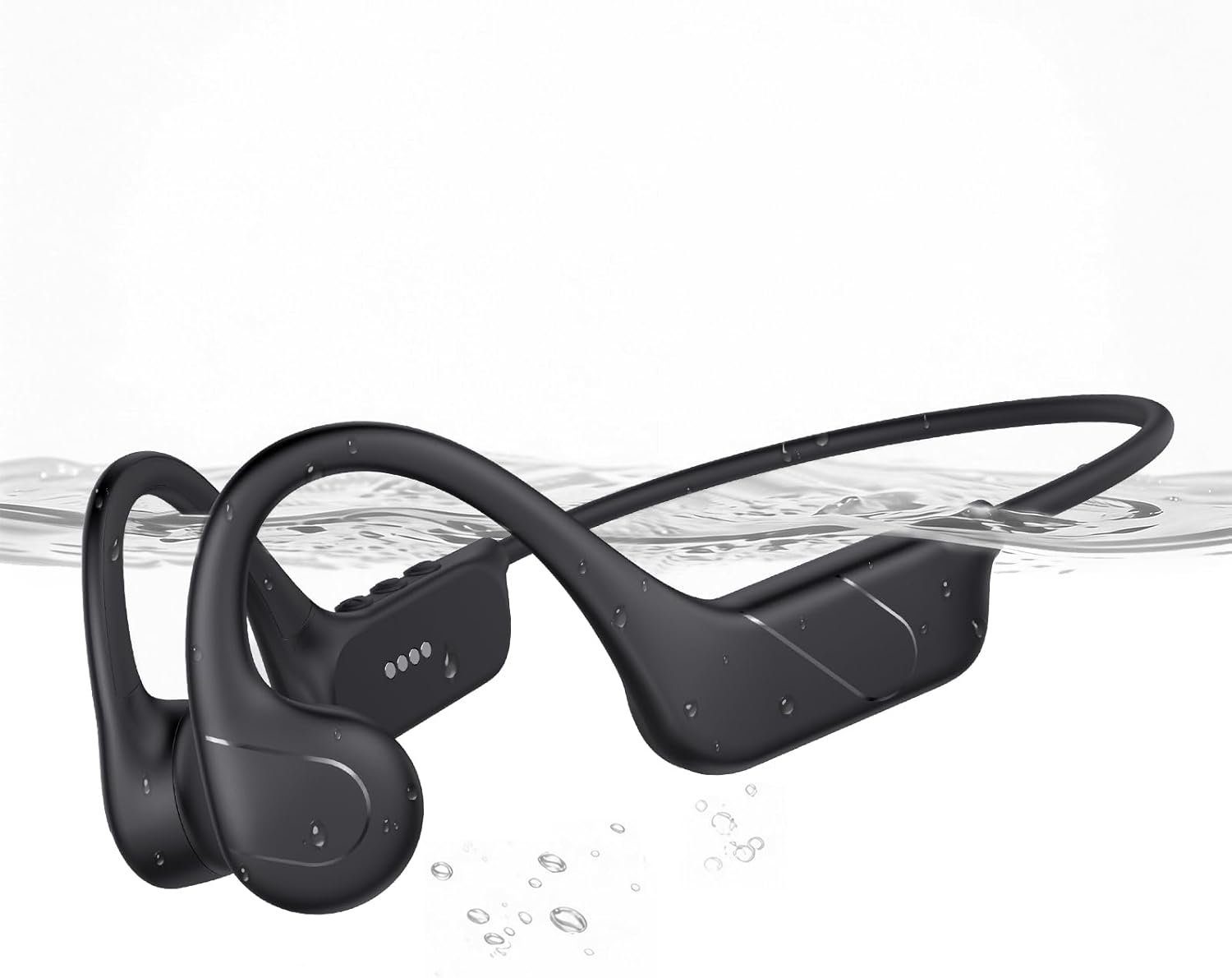 CXK Bone Conduction Headphones IPX8 Waterproof Swimming Headphones, Bluetooth 6.0 Open Ear Earbuds with Built-in Memory MP3 Mode, 12H Playtime, Underwater Wireless Headset Secure Fit for Running, Gym
