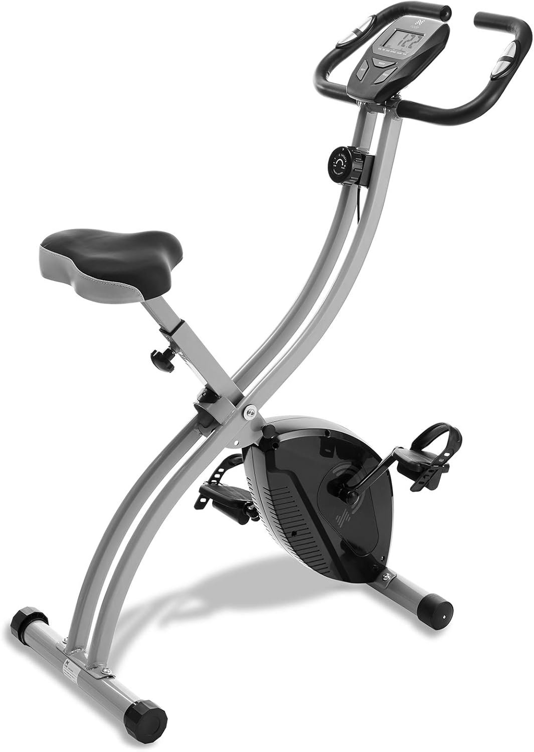Indoor Cycling Bike – Folding, Upright Stationary Exercise Cycle with Magnetic Resistance