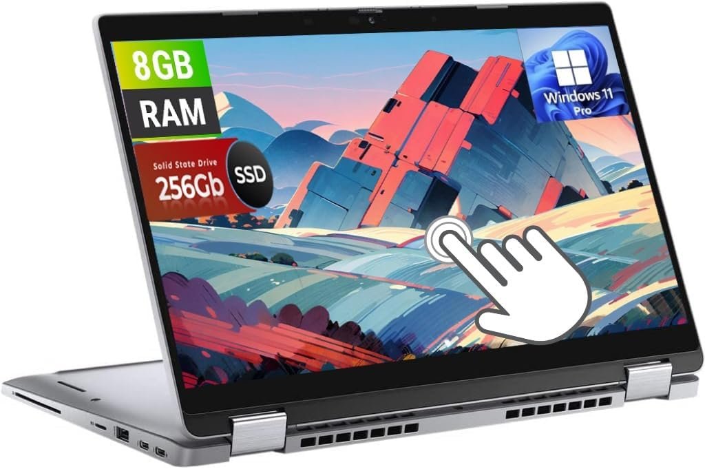 Dell Latitude 5320 2-in-1 Laptop Touchscreen, 13.3“ FHD (1920x 1080), Intel i5-1135G7 2.4GHz Up to 4.2GHz, 8GB RAM, 256GB SSD, Backlit Keyboard, Win11 Pro (Renewed)