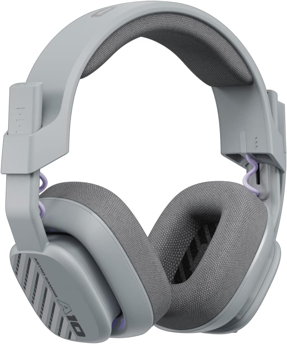 Logitech G Astro A10 Gen 2 Cross-Platform Wired Gaming Headset for PlayStation 5/4, Xbox S|X, Nintendo Switch, PC: 3.5mm Headphone Jack, 32mm Drivers, Flip-to-Mute Mic, Over-Ear – Grey