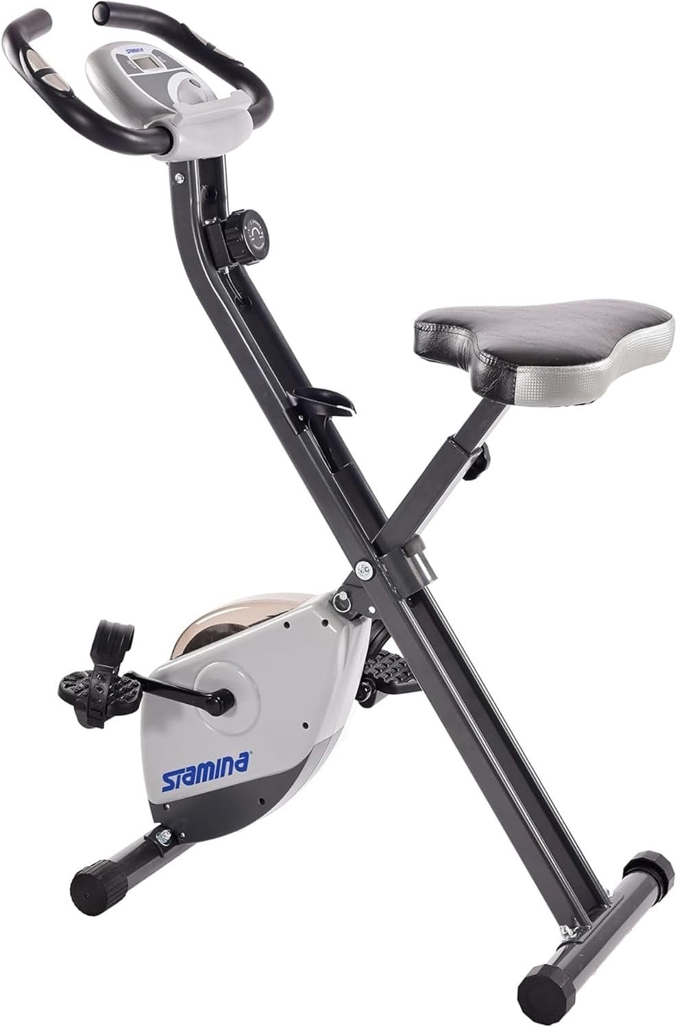 Stamina Upright Exercise Bike 1308 – Fitness Bike with Smart Workout App – Exercise Bike for Home Workout – Up to 300 lbs Weight Capacity | Foldable Stationary Bike for Home Workout; Up to 250 lbs Weight Capacity