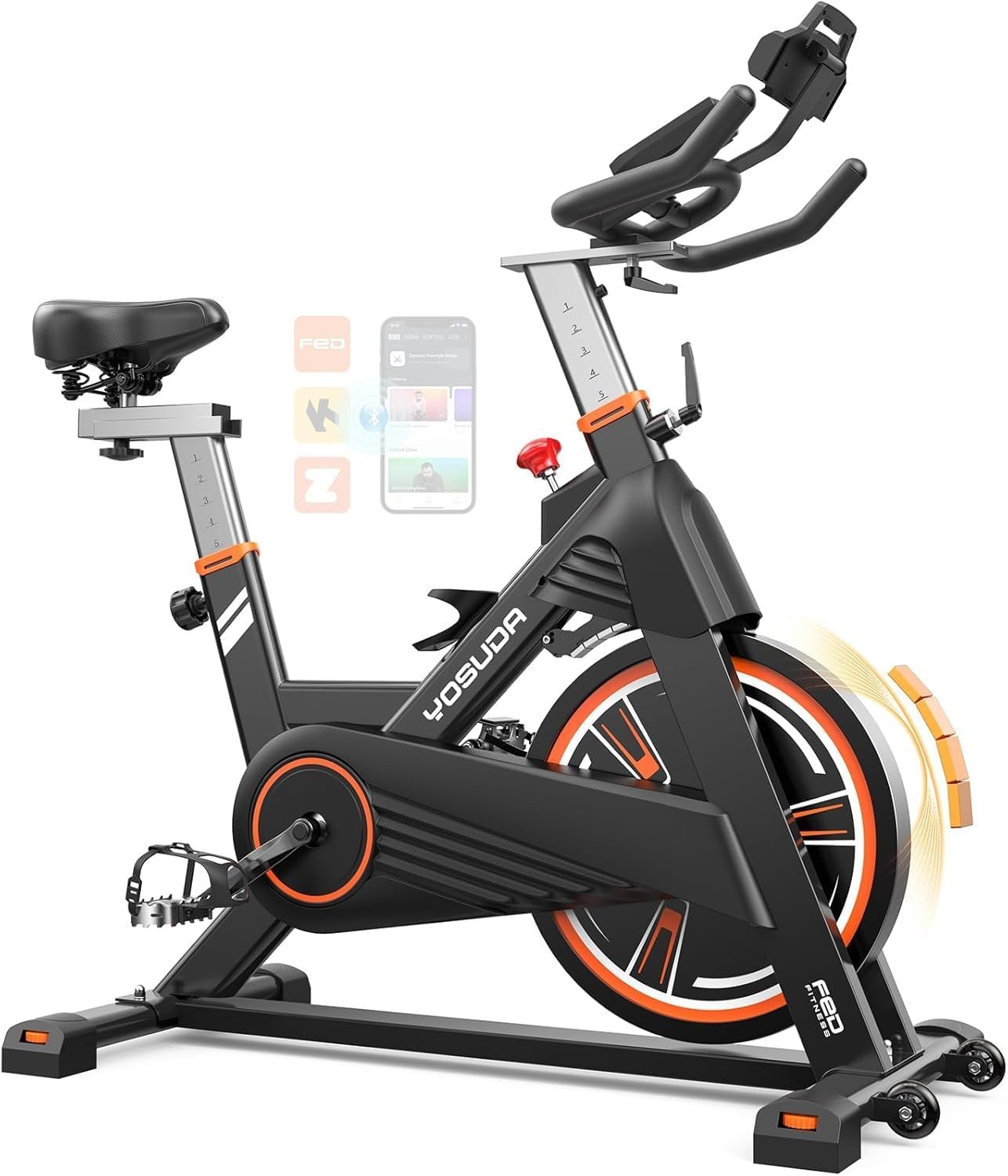 YOSUDA PRO Magnetic Exercise Bike 350 lbs Weight Capacity – Indoor Cycling Bike Stationary with Comfortable Seat Cushion, Silent Belt Drive