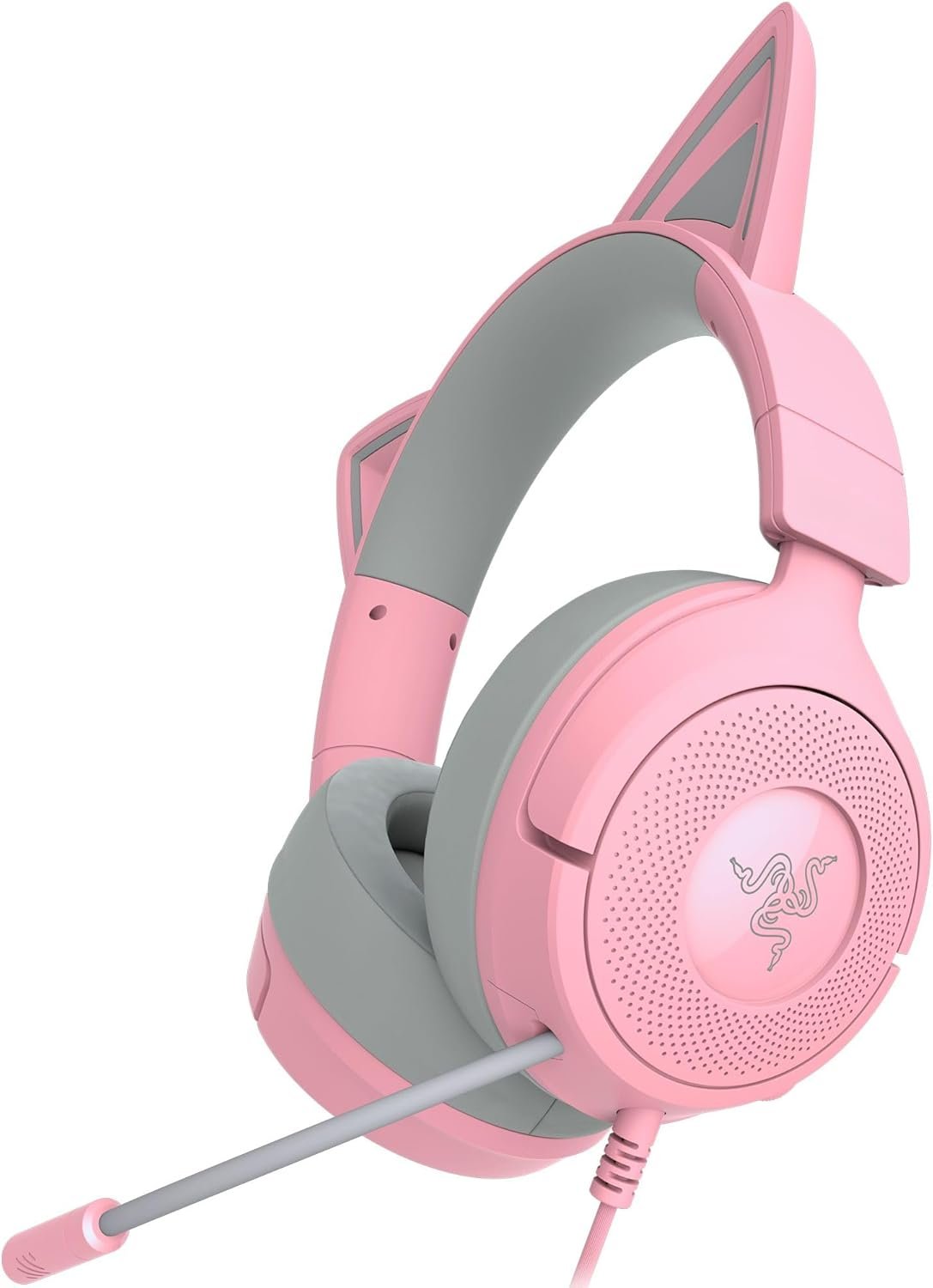 Razer Kraken Kitty V3 X Wired Gaming Headset: Kitty Ears – HyperClear Cardioid Mic – 40 mm Drivers – 7.1 Surround Sound – Comfy Ear Cushions – Cross-Platform via 3.5mm PC, PS5, Xbox, Switch 2 – Pink