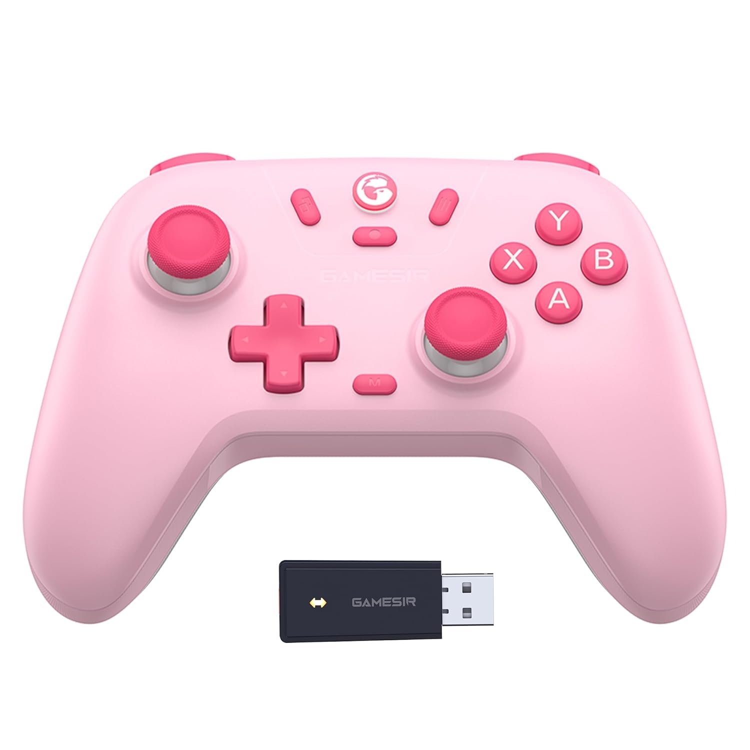 GameSir Nova Lite 2.4g Wireless Controller for Windows PC, iPhone, Android, Switch & Steam Deck, Bluetooth Controller Gamepad with Hall Effect Trigger,Turbo,Rumble Vibration (Pink)
