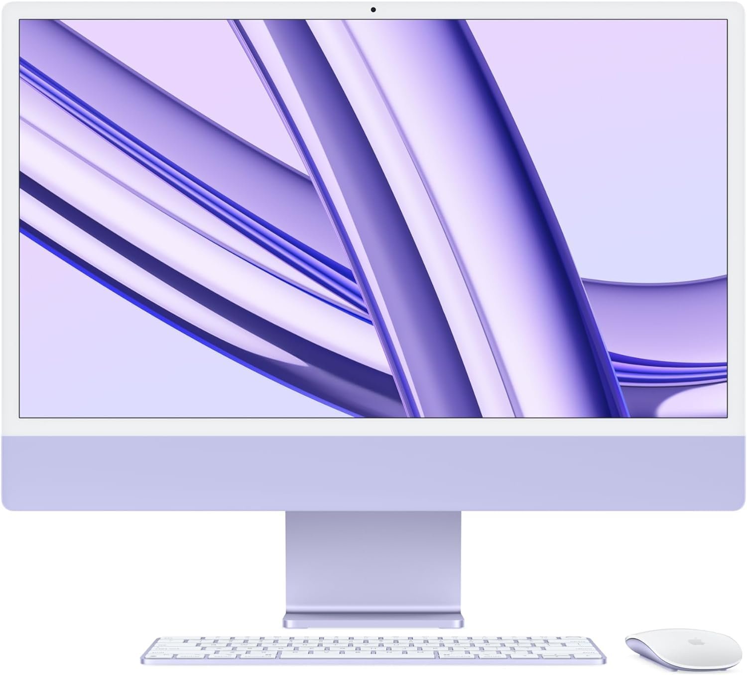 Apple 2023 iMac with Apple M3 Chip 8-Core CPU/10-Core GPU (24-inch, 8GB RAM, 256GB SSD) Purple (Renewed)