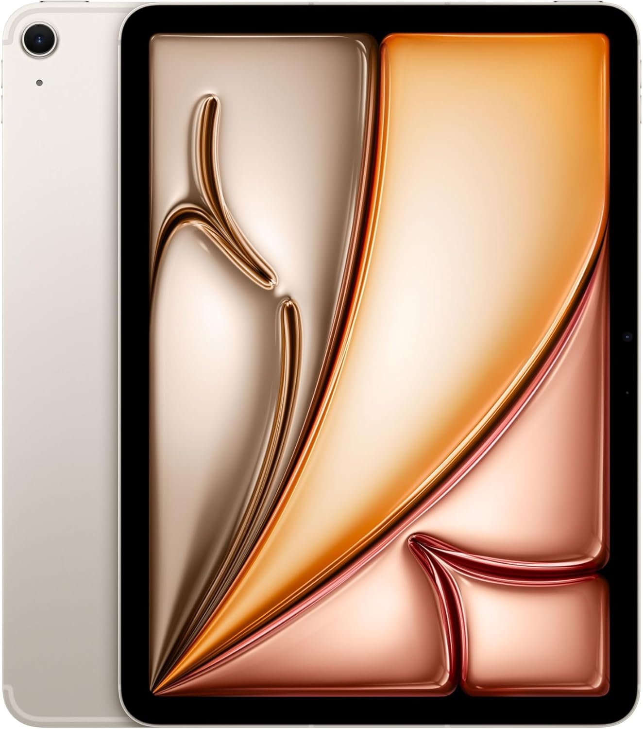 Apple iPad Air 11-inch (M4): Liquid Retina Display, 128GB, 12MP Front/Back Camera, Wi-Fi 7 with Apple N1 + 5G Cellular, Touch ID, All-Day Battery Life — Starlight