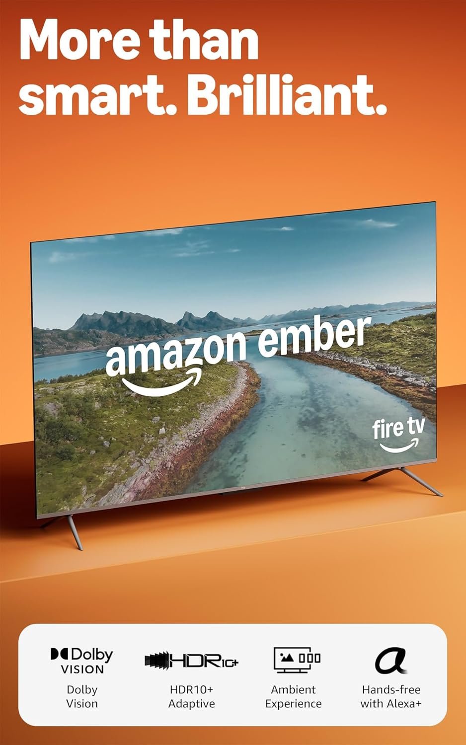 Amazon Ember 55″ QLED Series with Fire TV (newest model), 4K Ultra HD smart TV, HDR10+, Dolby Vision, Dolby Audio, quad-core processor, find shows faster with Alexa+