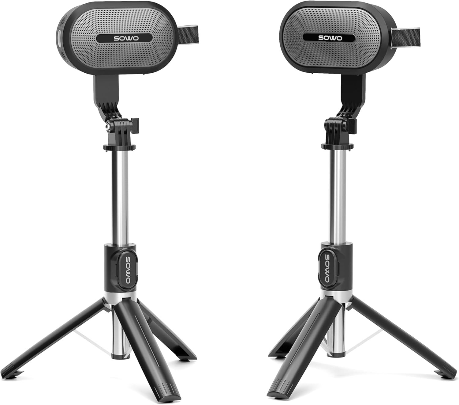 SOWO Wireless Dual Bluetooth Speakers Set, Stereo Sound, Adjustable Stands | 2 PCS, High-Fidelity, Smart Pairing Sync, Surround Sound with Portable Lightweight Case for Home, Travel, Party, Birthday