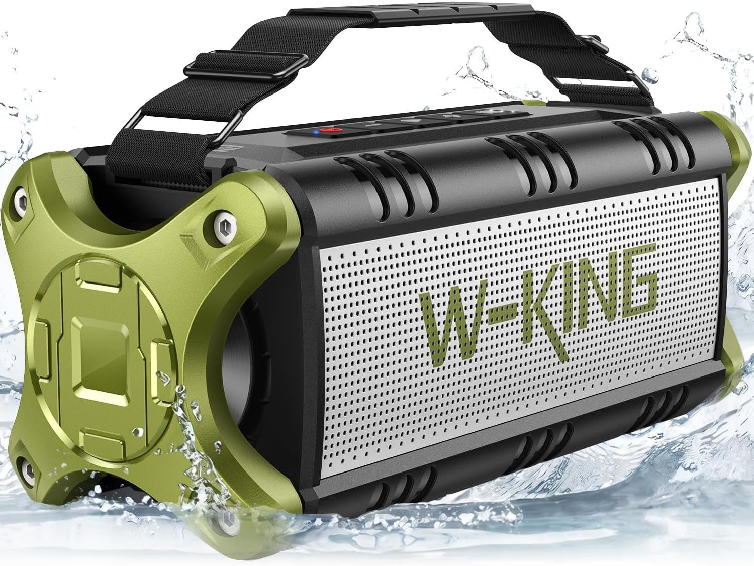 Portable Speakers Bluetooth Wireless, Upgraded IPX7 Waterproof Outdoor Loud Bluetooth Speaker with 50W Deep Bass/105db Sound/40H/EQ/TF/AUX, Rugged Boombox Big Large Speaker for Beach/Camping/Jobsite
