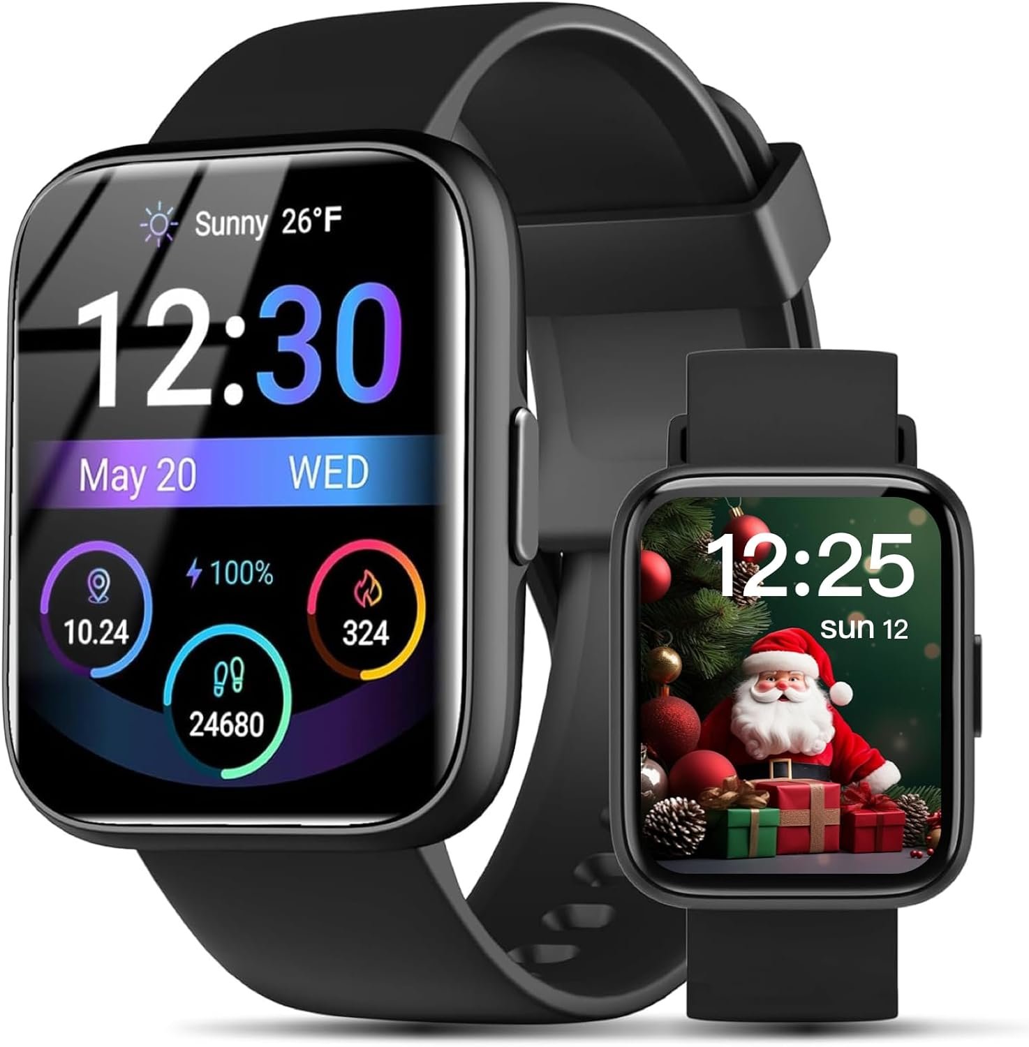 JeeJTek Smart Watches for Men Women – 1.83″ HD 2025 Fitness Tracker with 100 Sports Modes, Heart Rate/Sleep Monitor, Bluetooth Call & Music Control IP68 Waterproof for iPhone/Android