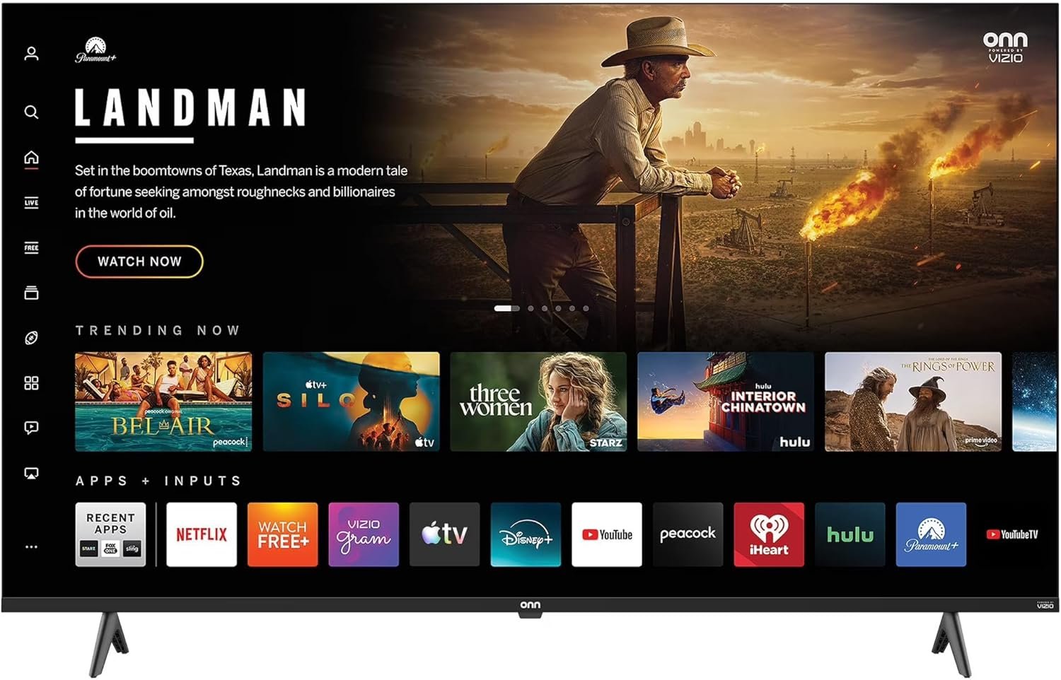 VIZIO Onn 55S4V1 55″ Class 4K UHD Powered Smart TV, Seamless Streaming, & Compatible with Apple AirPlay, Google Home, and Alexa (Renewed)