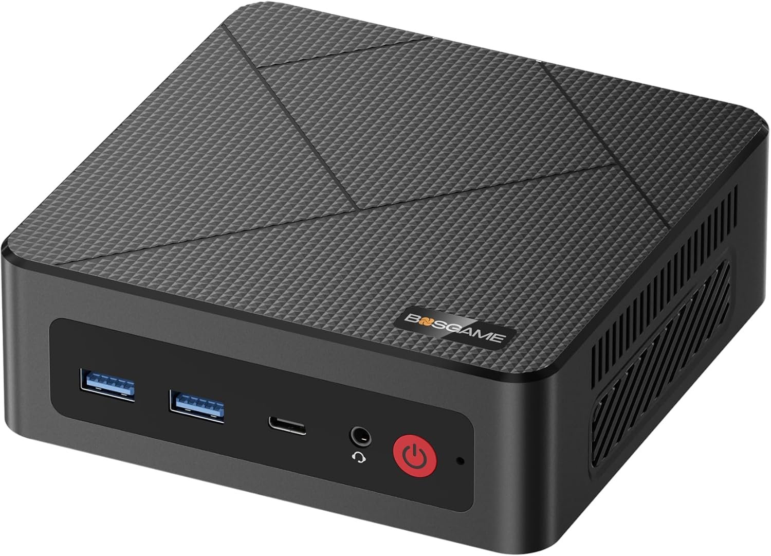 BOSGAME E4 Mini PC, AMD Ryzen 5 3550H (Up to 3.7GHz), 16GB DDR4 1TB NVMe SSD, Small Form Factor Desktop Computer Support Triple Display 4K@60Hz, Dual Gigabit Ethernet for Business, Office, Home