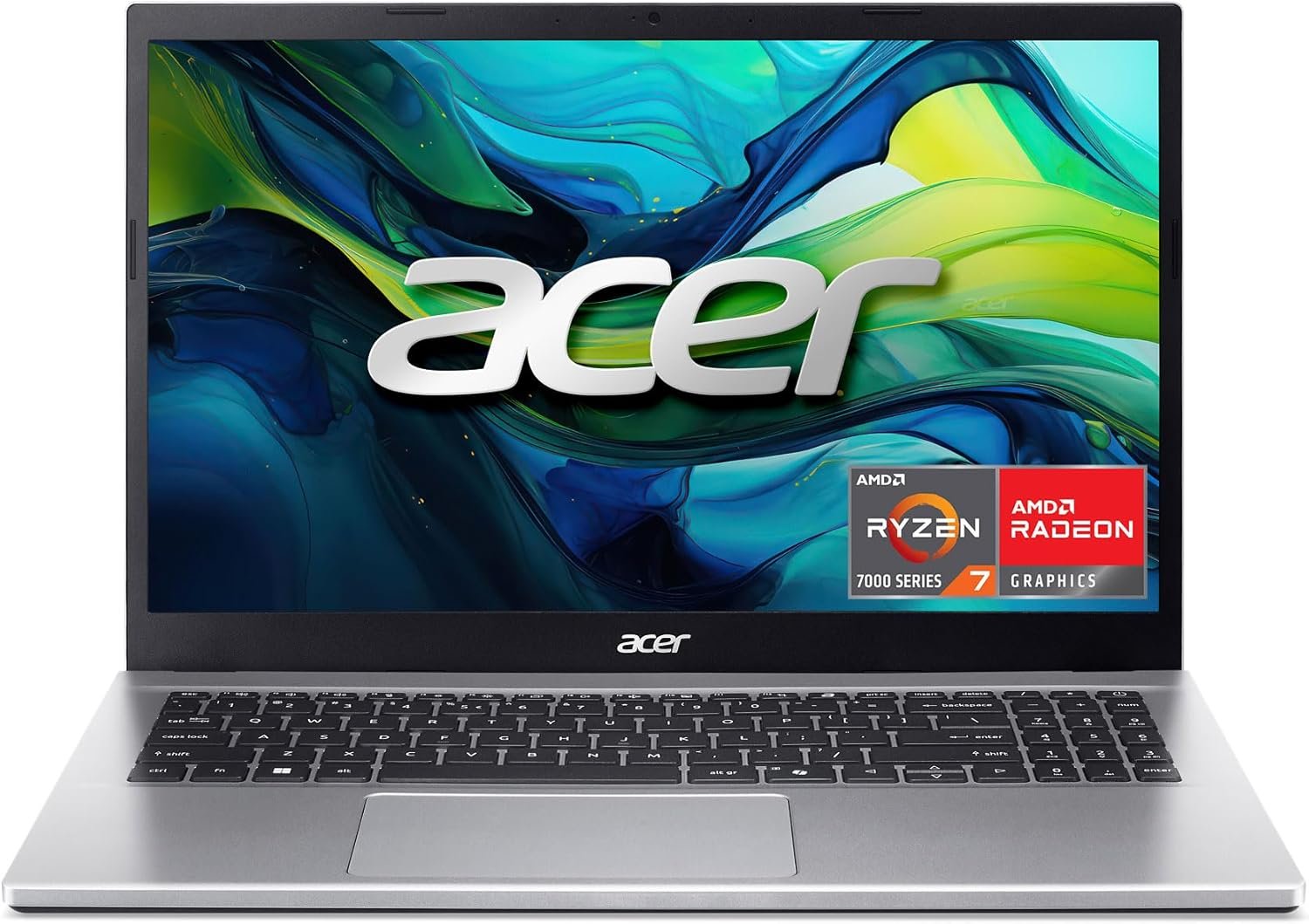 Acer Aspire Go 15 AI Ready Laptop | 15.6″ FHD (1920 x 1080) IPS Display | AMD Ryzen 7 7730U | AMD Radeon Graphics | 16GB DDR4 | 512GB PCIe Gen4 SSD | Wi-Fi 6 | Windows 11 Home | AG15-42P-R9FW