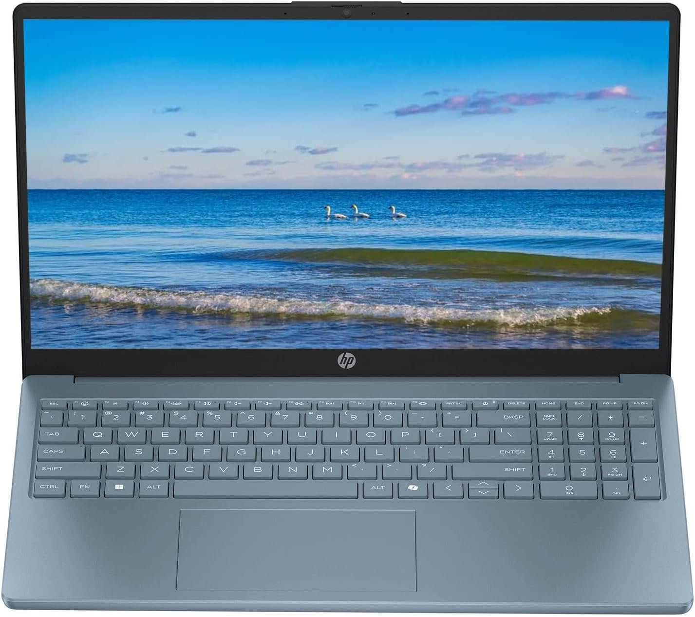 HP 2024 Portable 15” HD Micro-Edge IPS Laptop, Intel Pentium Processor Up to 3.68GHz, 16GB DDR4, 128GB SSD, HDMI, Webcam, Ultra-Fast 6th Gen WiFi, Windows 11 OS, Dale Blue, Renewed