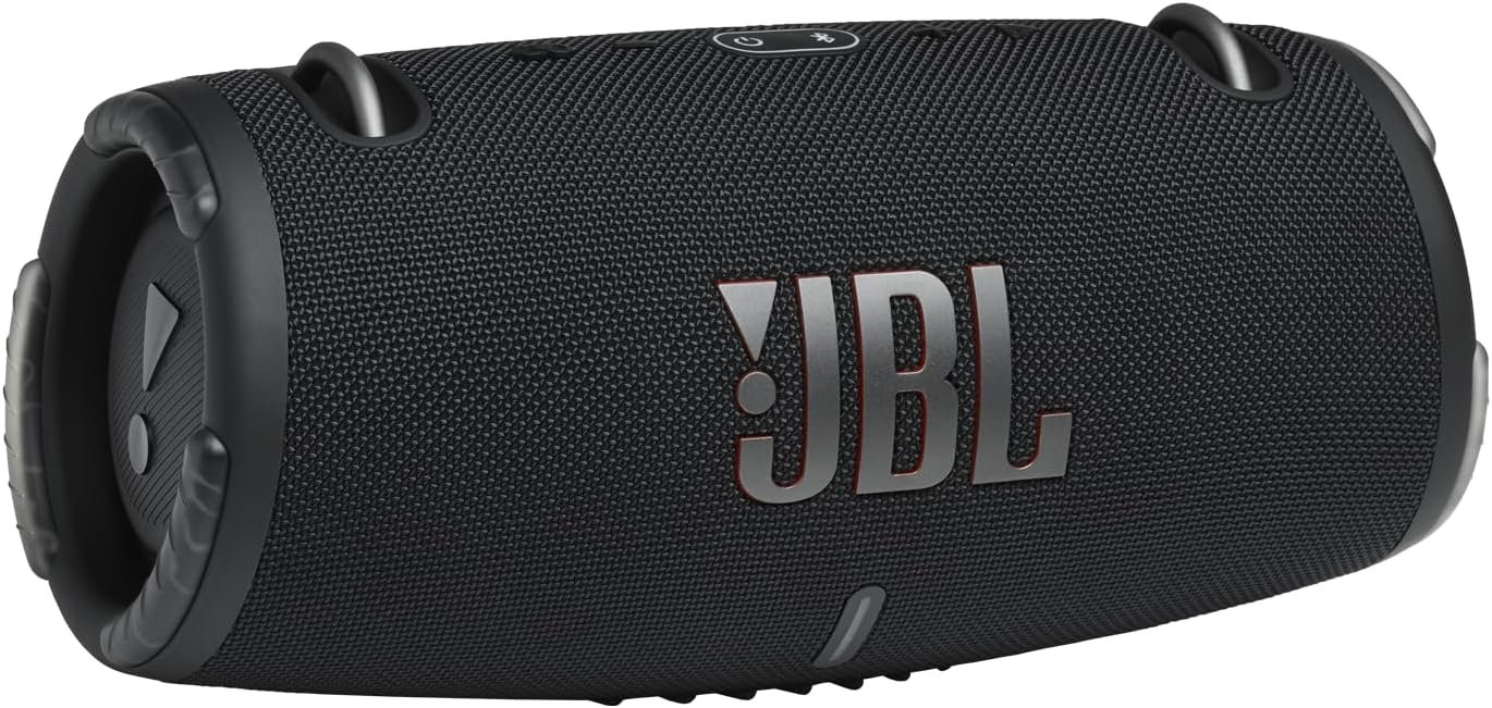JBL Xtreme 3 – Portable Bluetooth Speaker, Powerful Sound and Deep Bass, IP67 Waterproof, 15 Hours of Playtime, Powerbank, PartyBoost for Multi-speaker Pairing (Black)