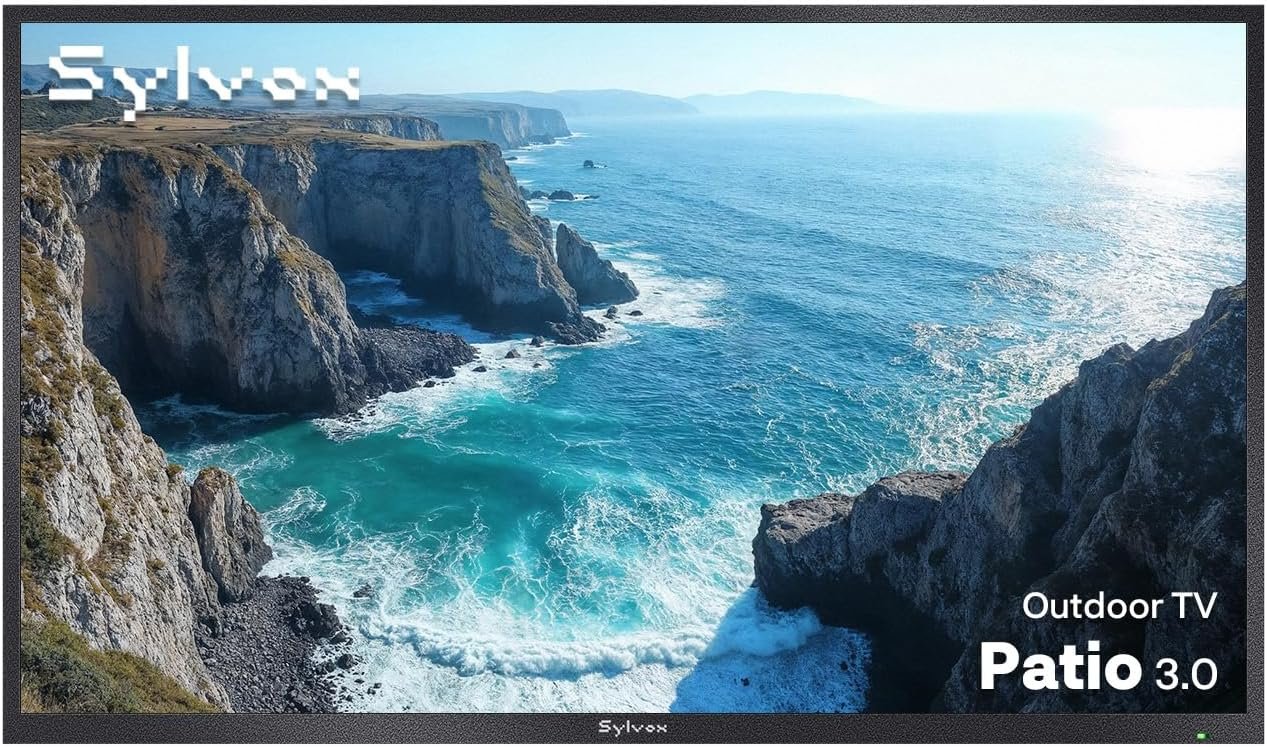 SYLVOX 50″ Outdoor TV, Partial Sun Outdoor TV for Shaded and Partially Covered Outdoor Areas, 4K UHD HDR10, 178° Wide Viewing Angle, IP56 Weatherproof, Smart Google TV, 700 Nits, Patio 3.0 Series