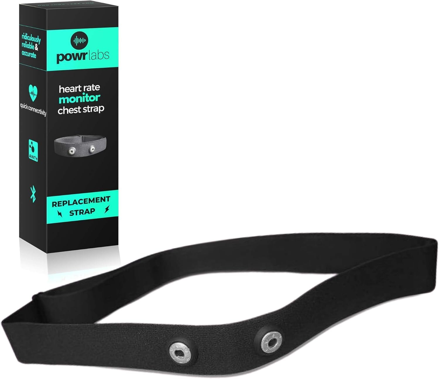 Wahoo Tickr, Polar H7, Garmin HRM Coospo Heart Rate Monitor Strap Replacement (Powr Labs, M-XXL)