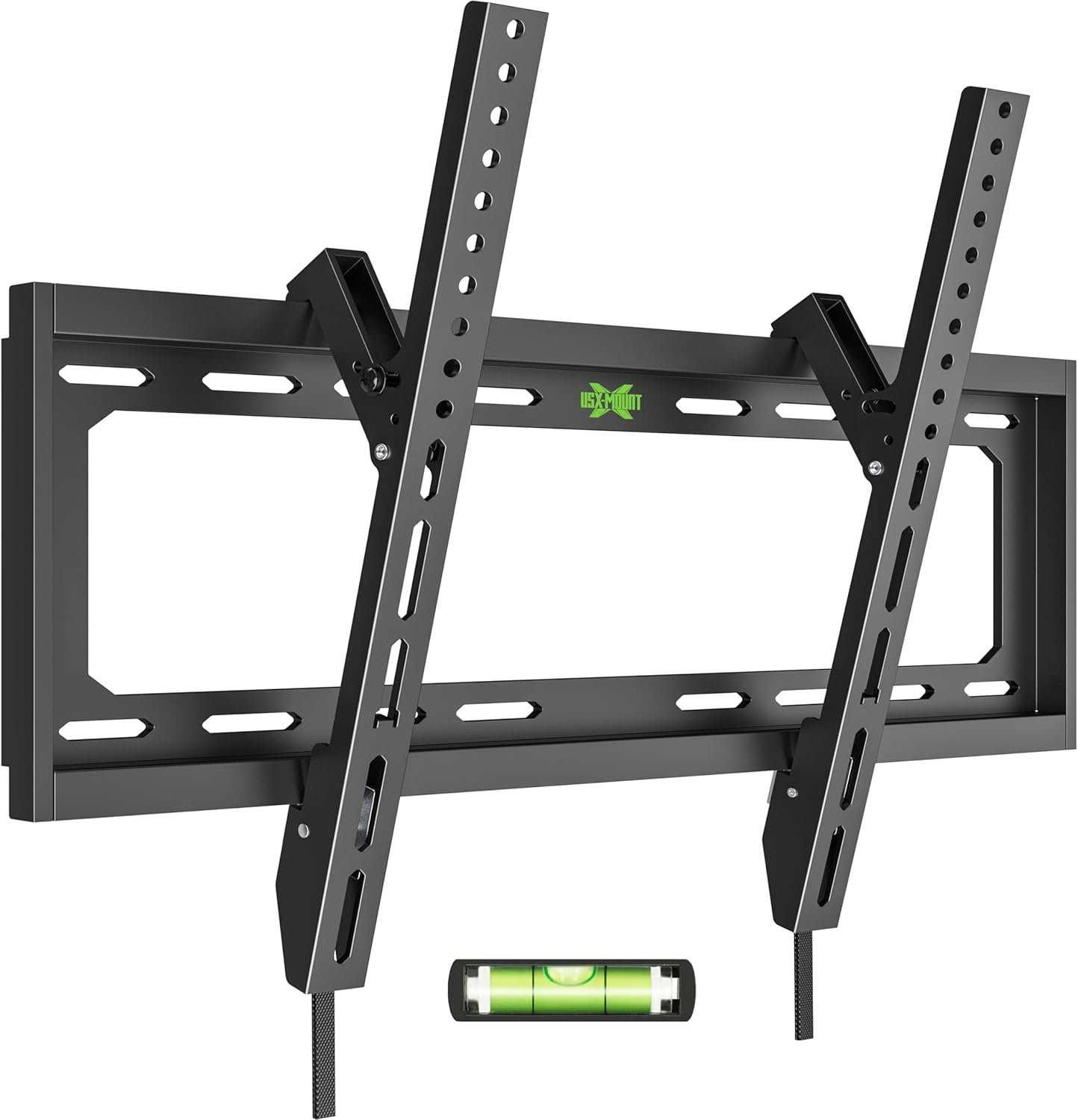 USX Mount UL Listed TV Mount Low Profile for Most 26-60″ Flat Screen LED, LCD, Curved TVs, TV Wall Mount Bracket Tilt VESA 400x400mm- Up to 99lbs, Quick Lock and Release to Mounts on 12″ 16″ Stud