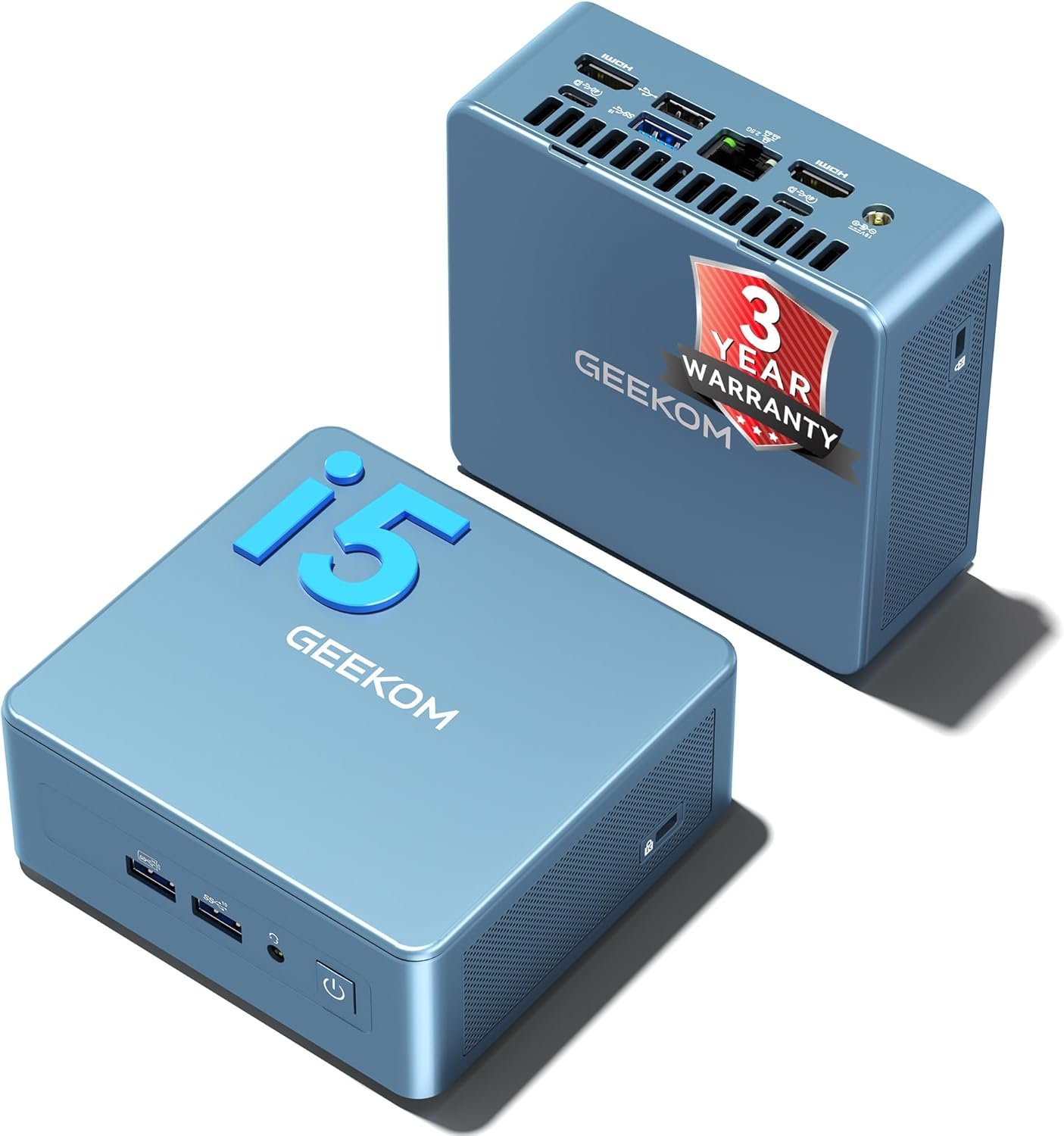 GEEKOM IT12 Business Mini PC for Plex Server & Home Office(3-Year Coverage), with Intel i5-12450H Mini Computer Windows 11, Quiet Low-Power PC 16 RAM/512GB SSD(Not LPDDR) Desktop, Dual USB4 8K