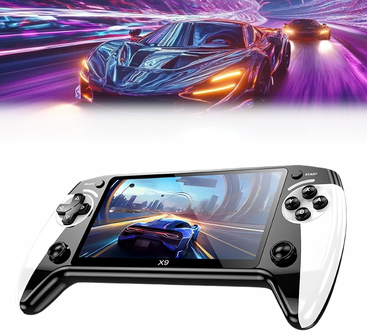 X9 Retro Handheld Game Console,Retro Game Console,5.5-Inch HD IPS Screen, 20,000+ Classic Games, TV Output, Bluetooth Controller, Expandable Storage, 5-Hour Battery Life