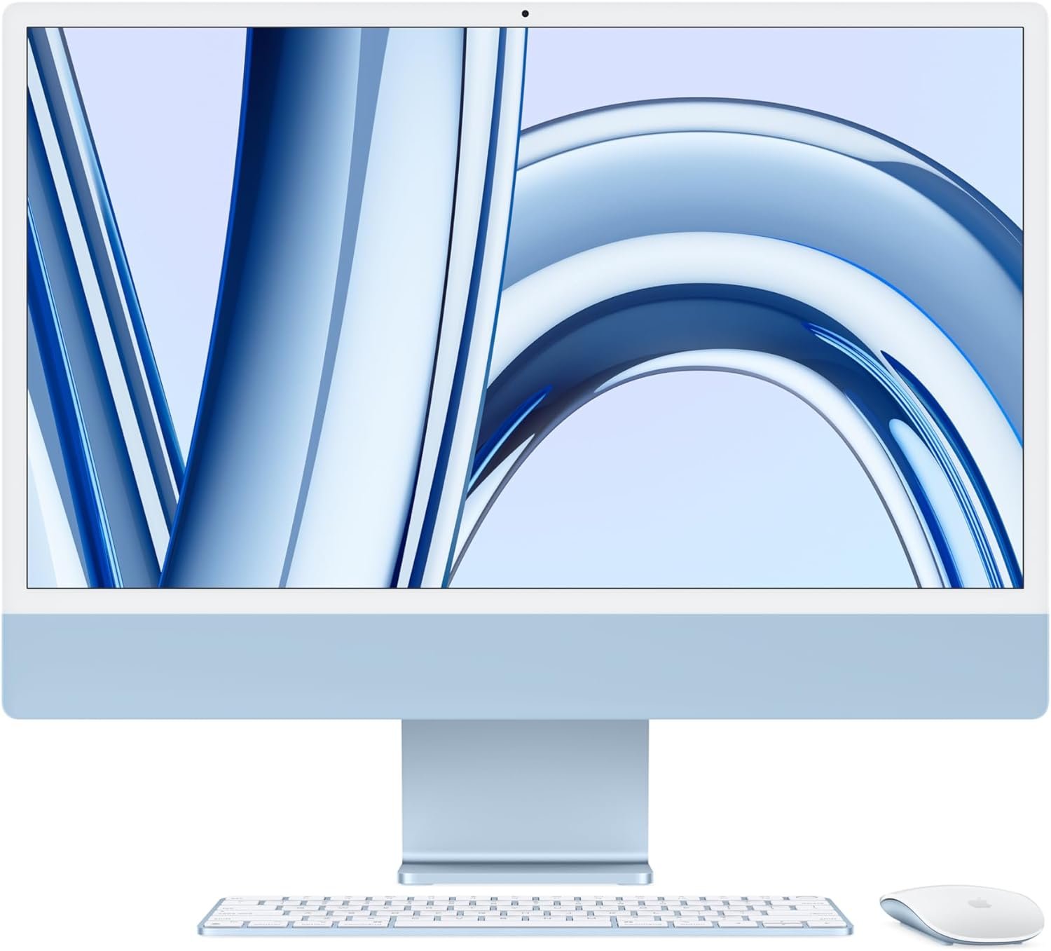 Apple 2023 iMac with Apple M3 chip (24-inch, 8GB RAM, 512GB SSD Storage) (QWERTY English) Blue (Renewed)