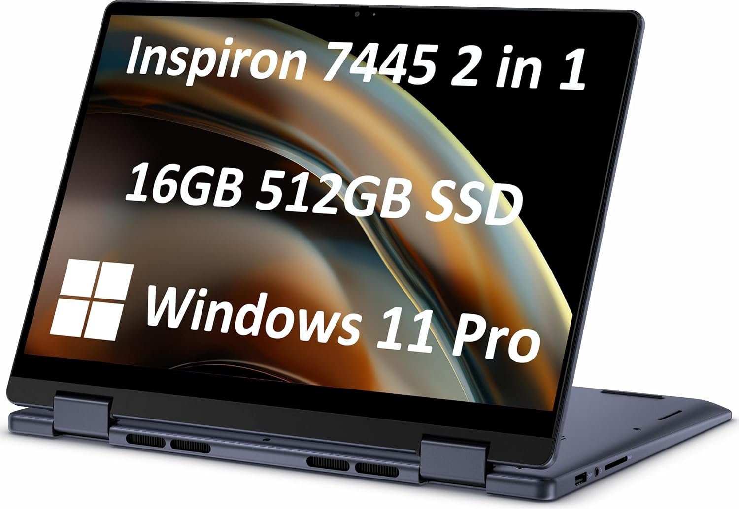 Dell Inspiron 14 7445 7440 2-in-1 Laptop, 14″ FHD+ Touchscreen, AMD Ryzen 5 8640HS, 16GB DDR5 RAM, 512GB SSD, AI Copilot for Creators, Designers & Students, Backlit Keyboard, Windows 11 Pro
