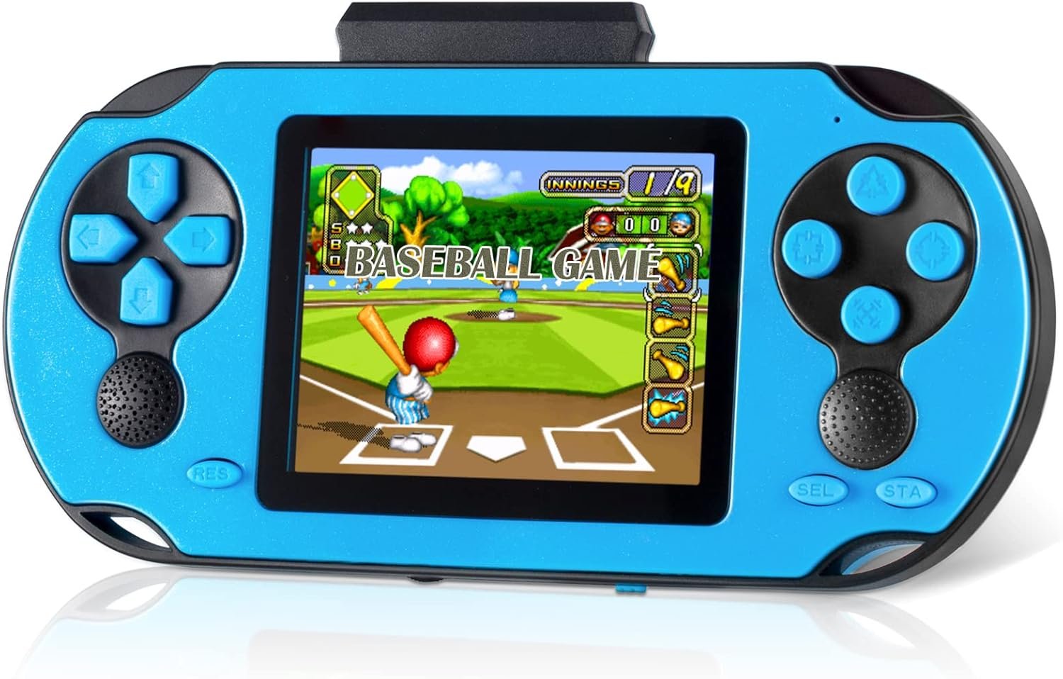 TaddToy 16 Bit Handheld Game for Kids Adults, 3.0” Large Screen Preloaded 230 HD Classic Retro Video Games with USB Rechargeable Battery & 3 Game Cartridges for Birthday Gift for Kids 4-12 (Blue)